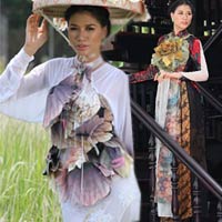 Trang Trần đằm thắm cùng áo dài lạ